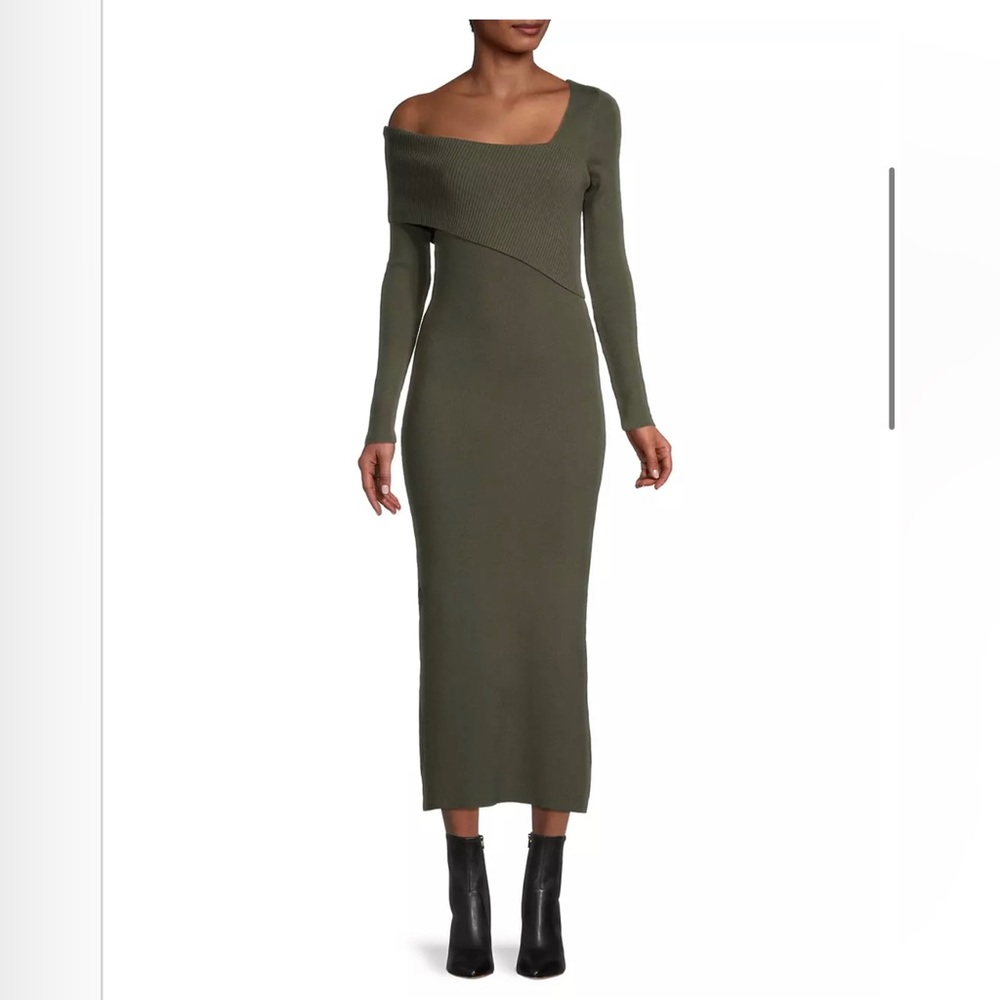 LINE & DOT XS Sweater Dress olive green